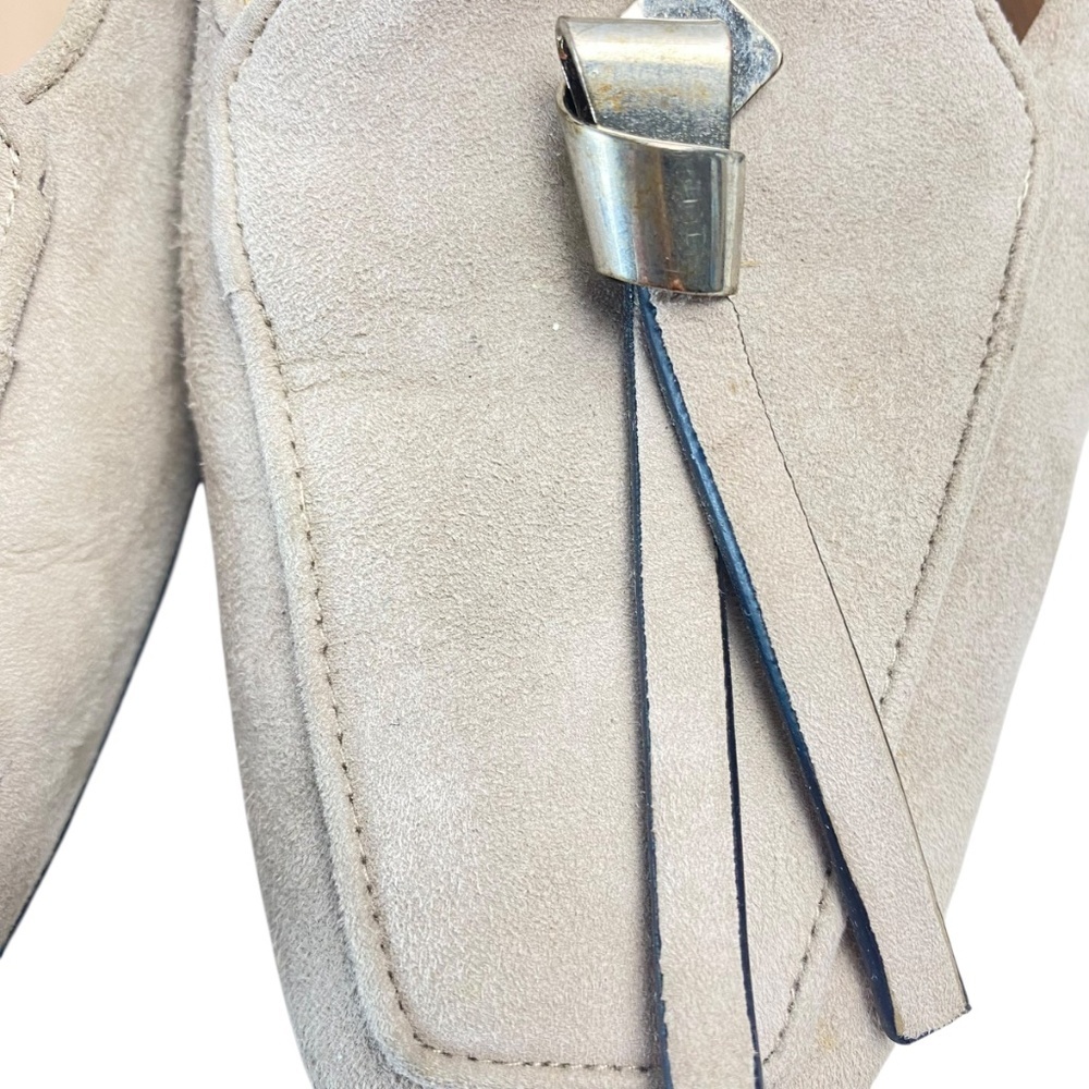 Stuart Weitzman Slipknot suede loafers in Tan Size 8 - Picture 3 of 13